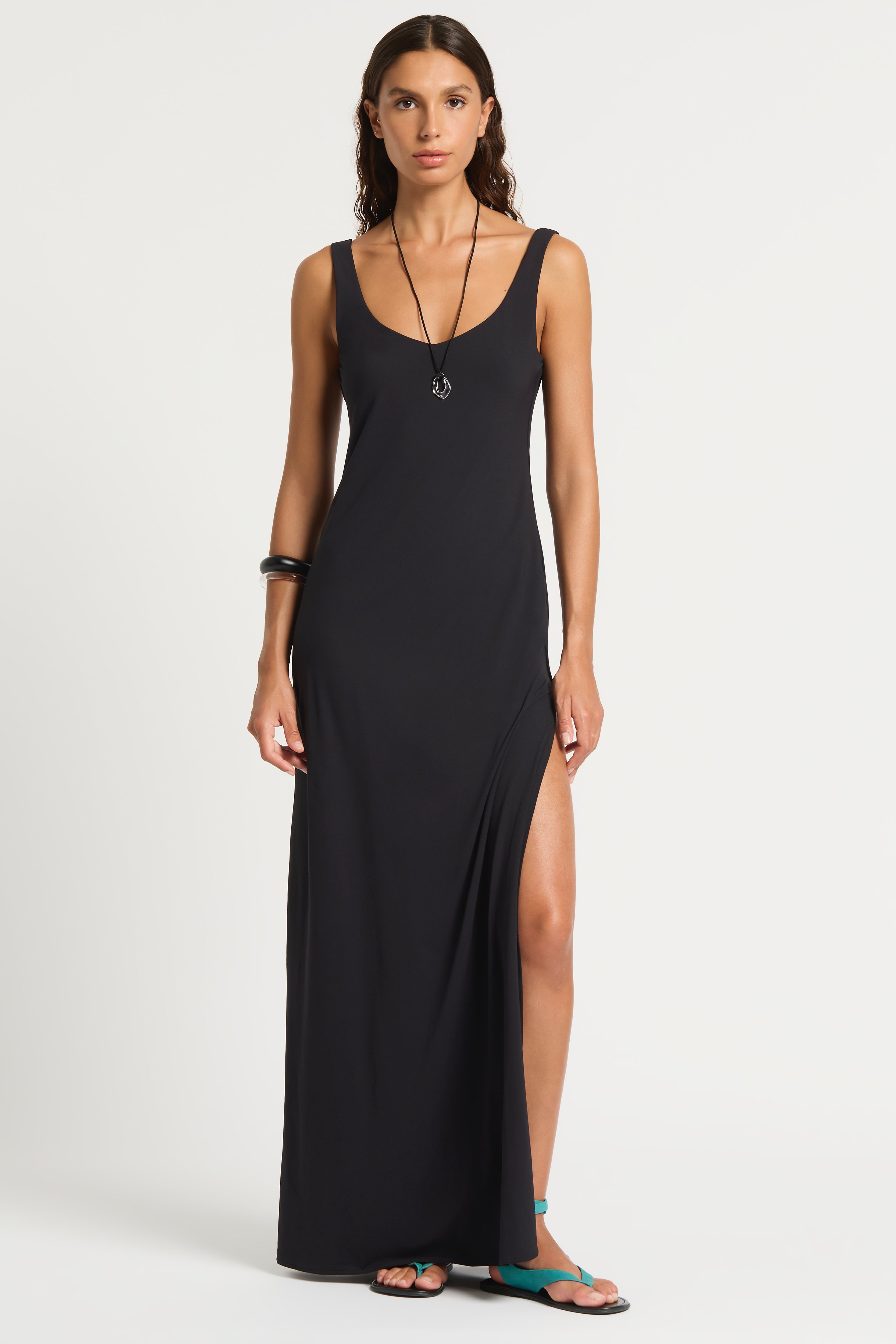 black maxi dress australia Nixi Maxi Dress - Black bare