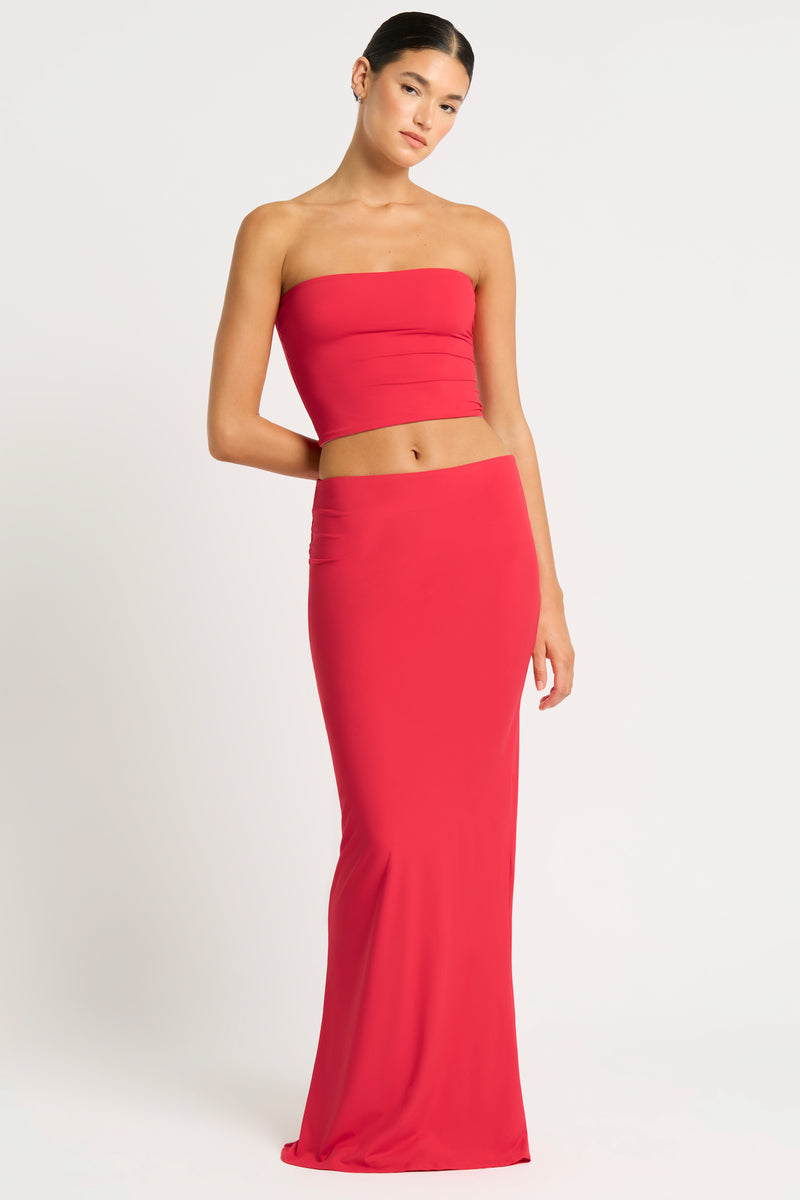 Freya Maxi Skirt/Dress in Cherry Lycra | bond-eye Australia