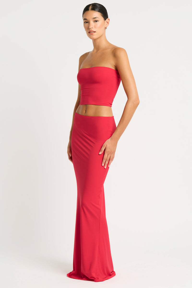 Freya Maxi Skirt/Dress in Cherry Lycra | bond-eye Australia