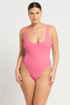 Lucia One Piece in Cherry Hibiscus Lycra | bond-eye Australia