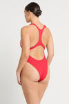 Eden One Piece in Cherry Hibiscus Lycra | bond-eye Australia