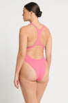 Eden One Piece in Cherry Hibiscus Lycra | bond-eye Australia