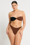 Ida Tie Back Bandeau in Black Arabica Lycra | bond-eye Australia