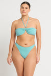 Ida Tie Back Bandeau in Cirrus Moonstone Lycra | bond-eye Australia