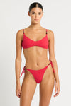 Mika Crop in Cherry Hibiscus Lycra | bond-eye Australia