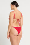 Mika Crop in Cherry Hibiscus Lycra | bond-eye Australia