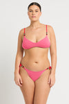 Mika Crop in Cherry Hibiscus Lycra | bond-eye Australia