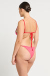 Mika Crop in Cherry Hibiscus Lycra | bond-eye Australia