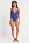 Andrea One Piece in Mid Blue / Nocturne - Giovanna Side
