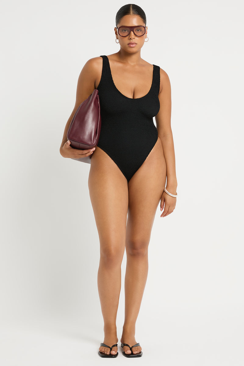 Curve Mara One Piece in Black - Amanda Front