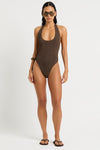 Ava One Piece in Cocoa - Nina Front