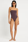 Beaded Francesca One Piece in Papillon / Fig - Giovanna Detail Crop