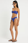 Olwen Bandeau in Mid Blue / Nocturne - Giovanna Side
