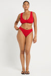 Curve Scout Crop in Baywatch Red - Amanda Front