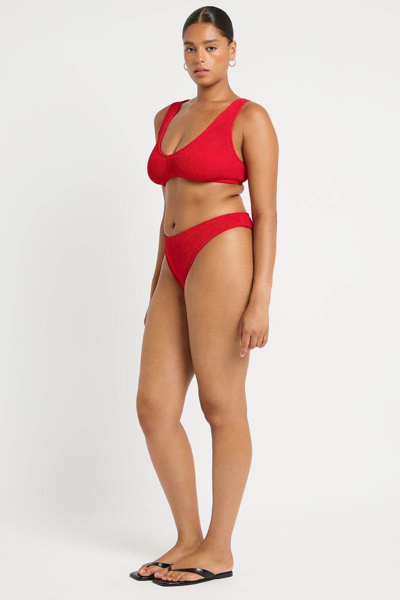 Curve Christy Brief in Baywatch Red - Amanda Side