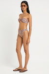 Ida Tie Back Bandeau in Papillon / Fig - Giovanna Side
