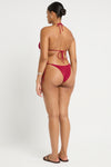 Beaded Ingrid Triangle in Wine - Amanda Back