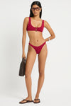 Ring Malibu Crop in Wine - Giovanna Front