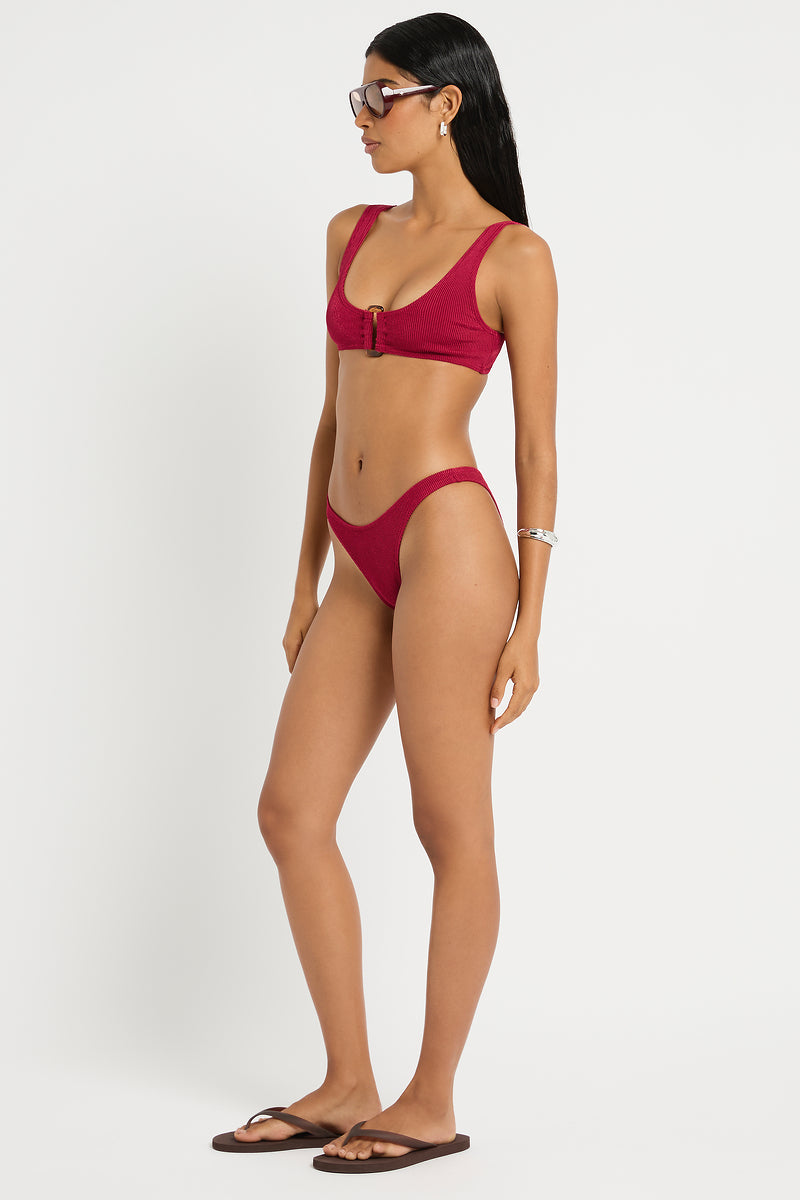 Ring Malibu Crop in Wine - Giovanna Side