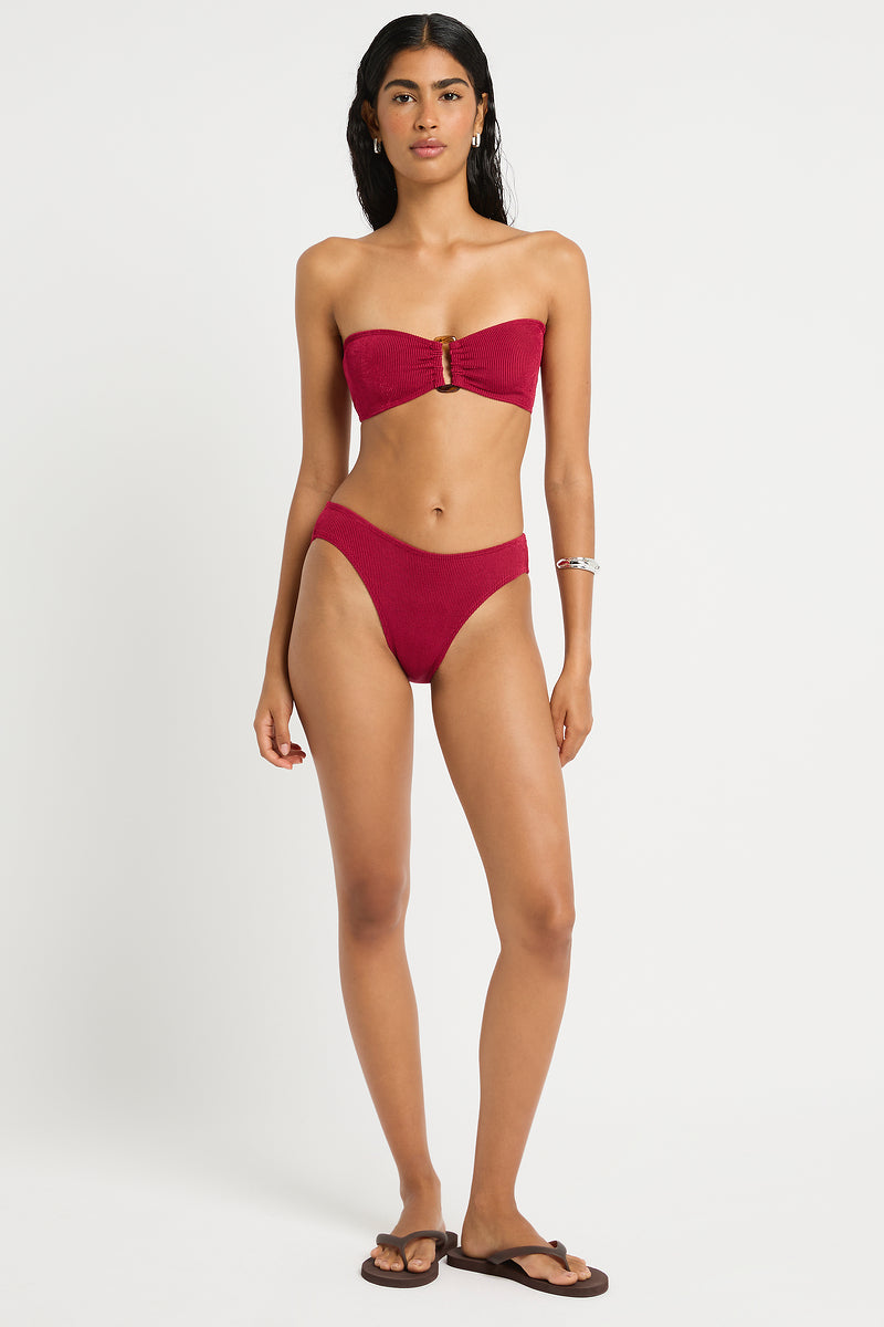 Brooklyn Bandeau in Wine - Giovanna Front