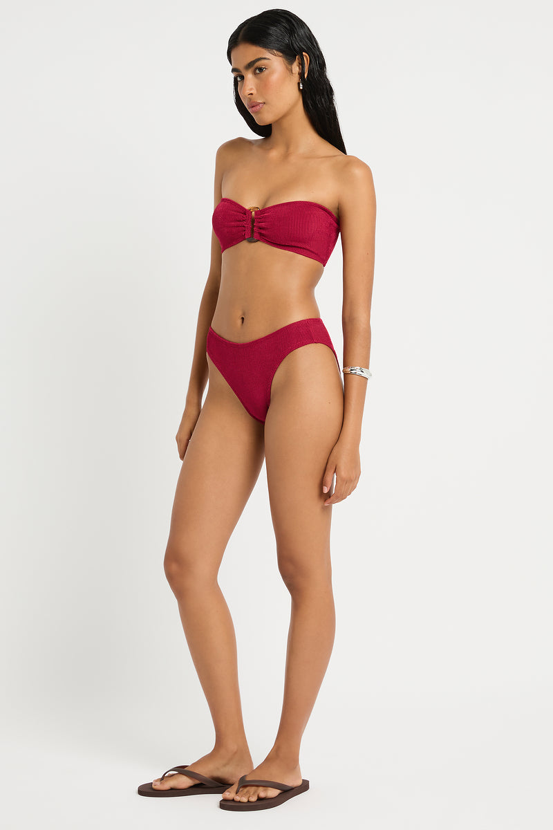 Brooklyn Bandeau in Wine - Giovanna Side