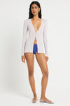 Faye Cardigan in Chrome - Giovanna Back