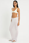 Cecilia Maxi Skirt in Chrome - Giovanna Side