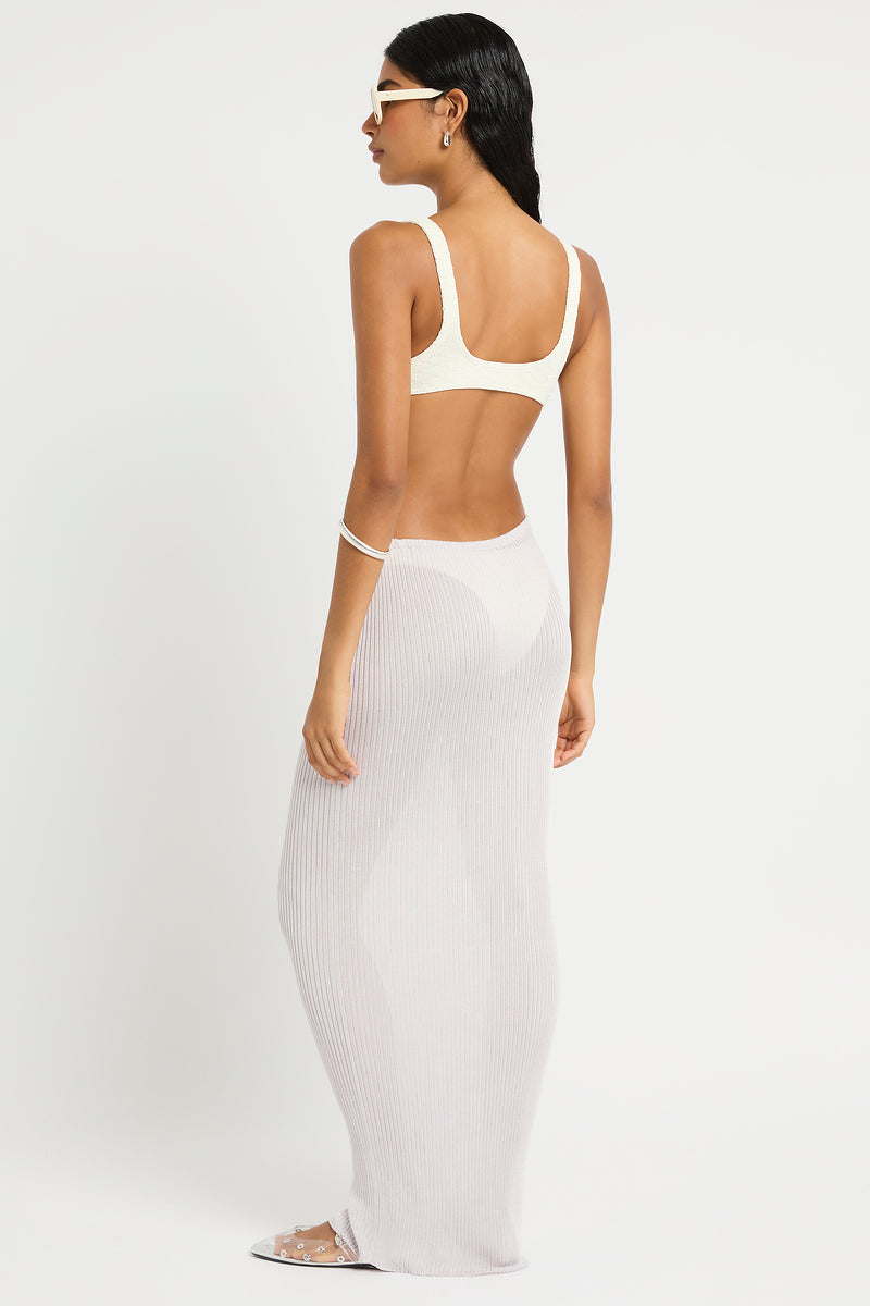 Cecilia Maxi Skirt in Chrome - Giovanna Back
