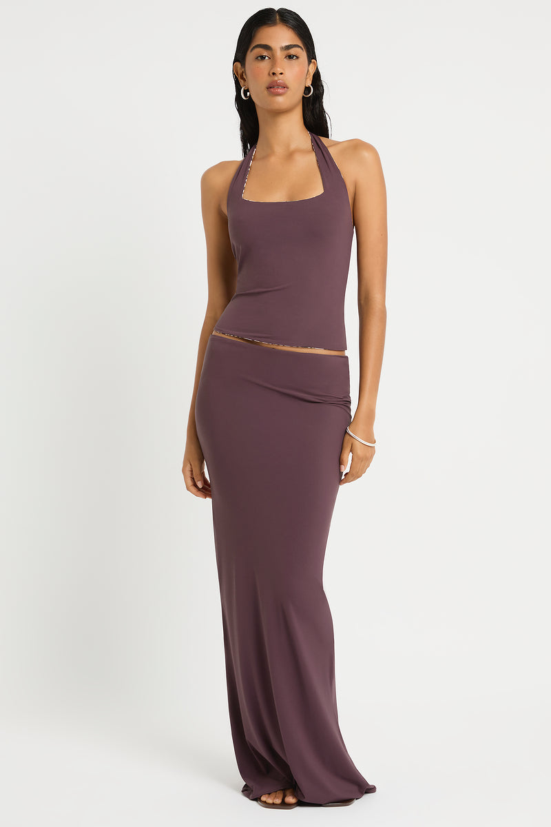 Rhiannon Top in Papillon / Fig - Giovanna Detail Crop