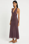 Alessia Maxi Dress in Fig - Giovanna Side