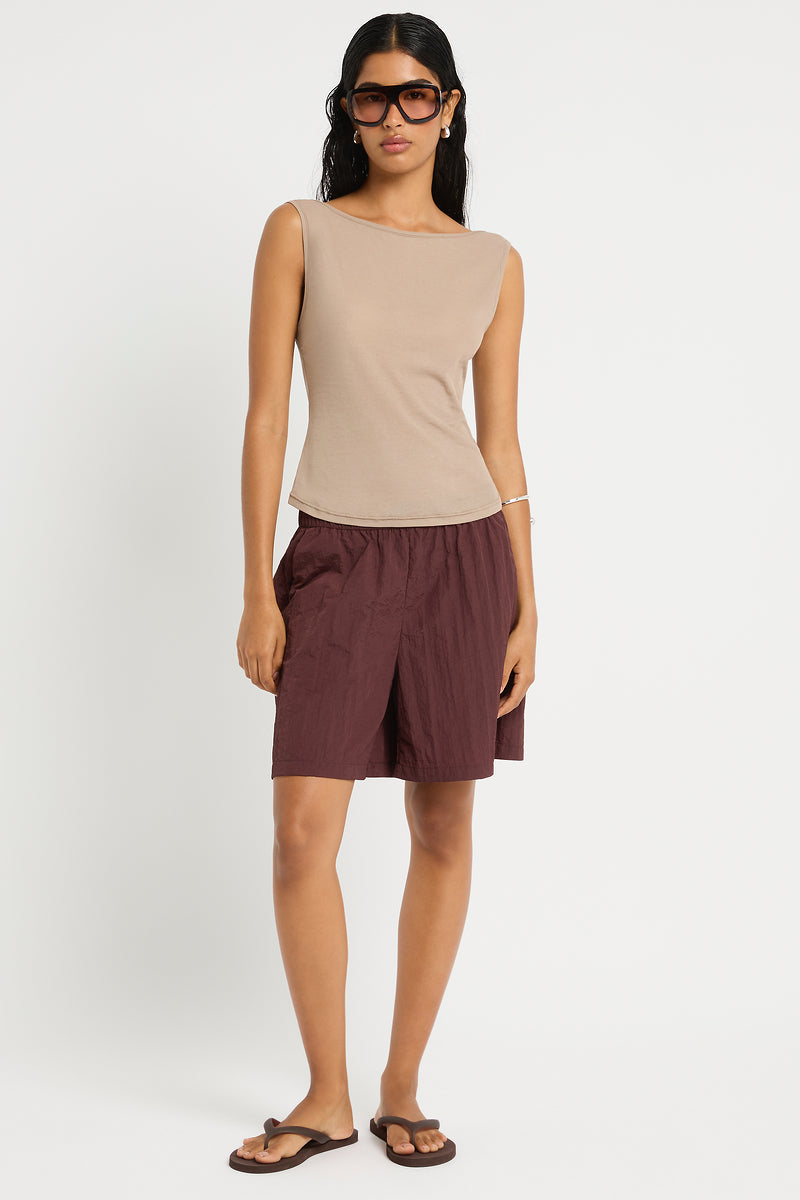 Callie Shorts in Umber - Giovanna Side