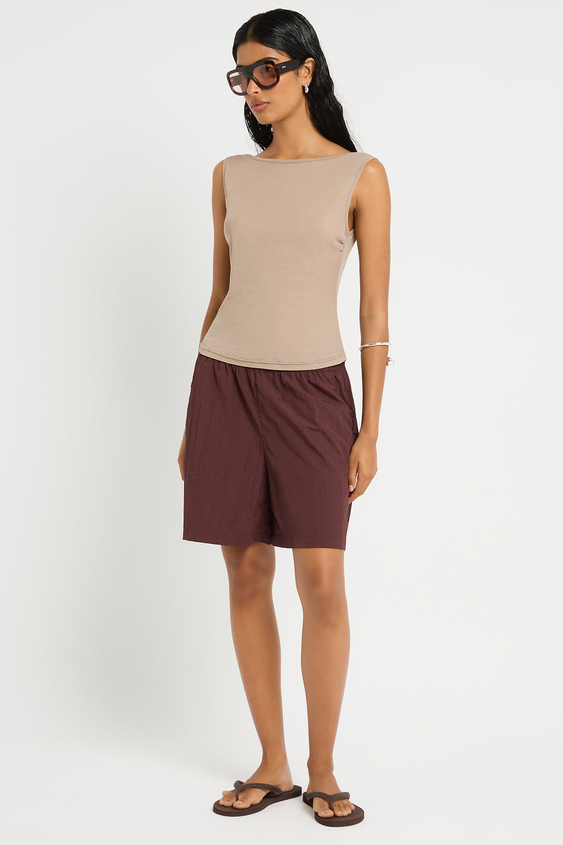Callie Shorts in Umber - Giovanna Back