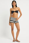 Nevaeh Short in Black / Sandstone / White - Giovanna Front