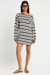 Nevaeh Short in Black / Sandstone / White - Giovanna Front