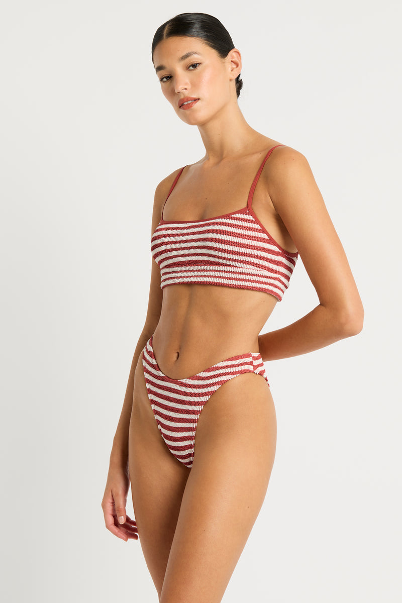 Christy Brief in Rooibos Stripe | bond-eye Australia