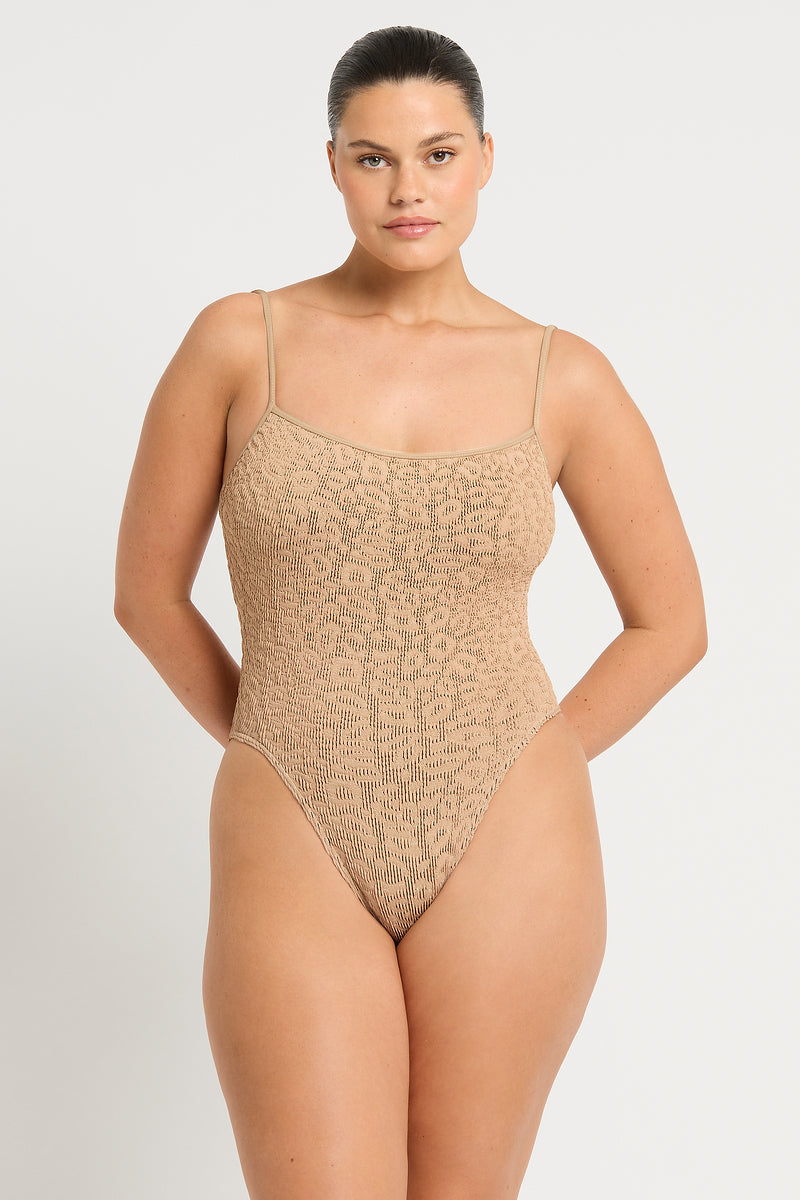 Low Palace One Piece in Oat Leopard | bond-eye Australia