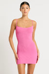 Paloma Mini Dress in Candy Pink Recycled | bond-eye Australia