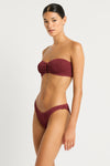 Tie Back Blake Bandeau in Carmine | bond-eye Australia