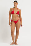 Tie Side Vista Brief in Baywatch Red - Yaz Detail Crop