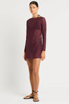 Gisele Mini Dress in Amaranth Mesh | bond-eye Australia