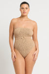 Belt Fane One Piece in Oat Leopard | bond-eye Australia