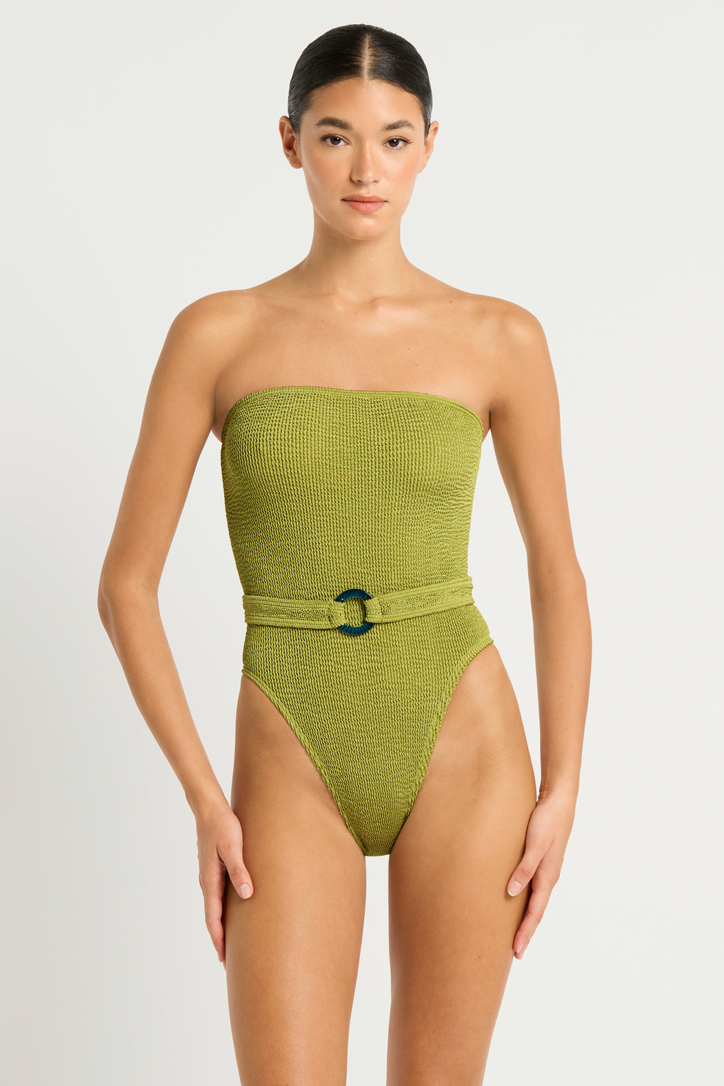 Belt Fane One Piece in Herbal Shimmer | bond-eye Australia