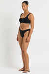 Malibu Crop in Black - Yaz Side