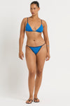 Idris Triangle in Blue Topaz - Yaz Front
