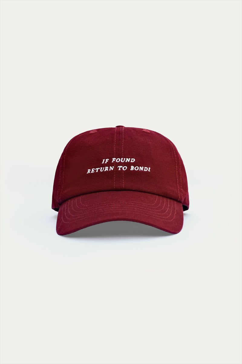 Baseball Cap in Wine - Front