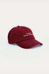Baseball Cap in Wine - Three Quarter