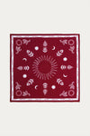 Kendal Scarf in Wine - Flat Lay