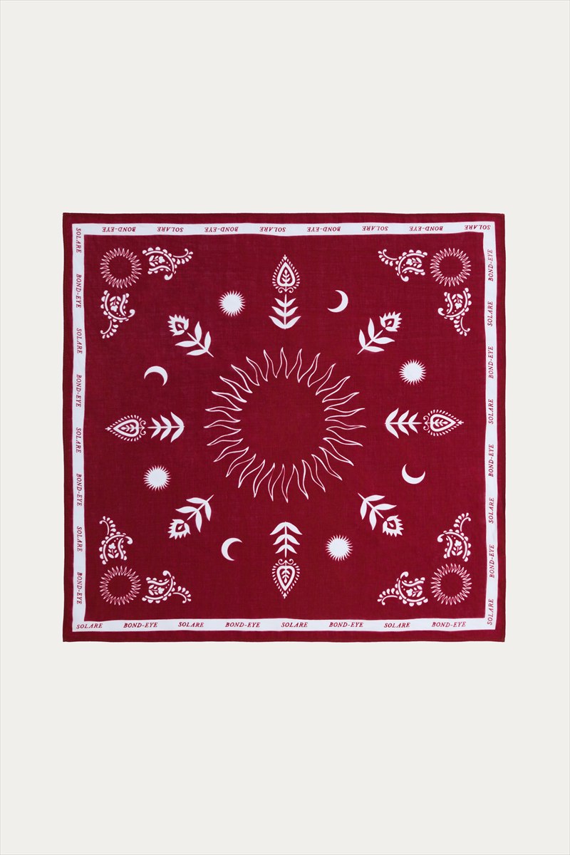 Kendal Scarf in Wine - Flat Lay